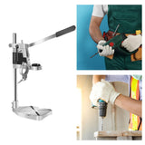 Maxbell Drill Stand Holder Adjustable Desktop Electric Drill Stand Drill Press Clamp Double Hole Holder