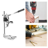 Maxbell Drill Stand Holder Adjustable Desktop Electric Drill Stand Drill Press Clamp Double Hole Holder