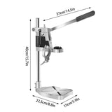 Maxbell Drill Stand Holder Adjustable Desktop Electric Drill Stand Drill Press Clamp Double Hole Holder