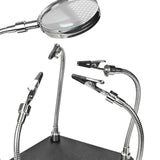 Maxbell Helping Hands Soldering Station with Magnifying Glass Shop Welder PCB Holder