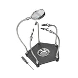 Maxbell Helping Hands Soldering Station with Magnifying Glass Shop Welder PCB Holder