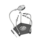 Maxbell Helping Hands Soldering Station with Magnifying Glass Shop Welder PCB Holder