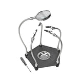 Maxbell Helping Hands Soldering Station with Magnifying Glass Shop Welder PCB Holder