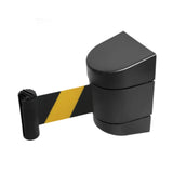 Maxbell 16.4ft Retractable Wall Mount Belt Barrier for Festivals, Hotels Lightweight Yellow Black Belt