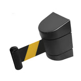 Maxbell 16.4ft Retractable Wall Mount Belt Barrier for Festivals, Hotels Lightweight Yellow Black Belt