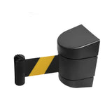 Maxbell 16.4ft Retractable Wall Mount Belt Barrier for Festivals, Hotels Lightweight Yellow Black Belt