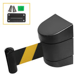 Maxbell 16.4ft Retractable Wall Mount Belt Barrier for Festivals, Hotels Lightweight Yellow Black Belt