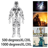 Maxbell Heat Resistant Insulation Suit Uniform Protective Clothing Fireproof Clothes 500 degrees XL
