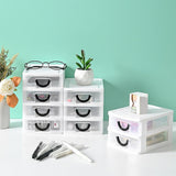 Maxbell Tabletop Storage Drawer Decorative Desk Organizer for Bathroom Desk Dressing 3 Layers white