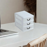 Maxbell Tabletop Storage Drawer Decorative Desk Organizer for Bathroom Desk Dressing 3 Layers white