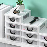 Maxbell Tabletop Storage Drawer Decorative Desk Organizer for Bathroom Desk Dressing 3 Layers white