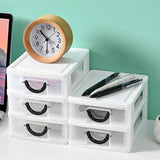 Maxbell Tabletop Storage Drawer Decorative Desk Organizer for Bathroom Desk Dressing 3 Layers white