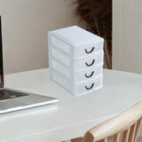 Maxbell Tabletop Storage Drawer Decorative Desk Organizer for Bathroom Desk Dressing 4 Layers white