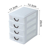 Maxbell Tabletop Storage Drawer Decorative Desk Organizer for Bathroom Desk Dressing 4 Layers white