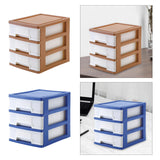 Maxbell Tabletop Storage Drawer 3 Layers Multifunctional Storage Box for Desk Makeup Brown