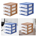 Maxbell Tabletop Storage Drawer 3 Layers Multifunctional Storage Box for Desk Makeup Brown