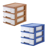 Maxbell Tabletop Storage Drawer 3 Layers Multifunctional Storage Box for Desk Makeup Brown