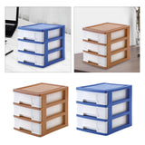 Maxbell Tabletop Storage Drawer 3 Layers Multifunctional Storage Box for Desk Makeup Brown