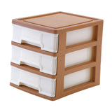 Maxbell Tabletop Storage Drawer 3 Layers Multifunctional Storage Box for Desk Makeup Brown