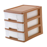 Maxbell Tabletop Storage Drawer 3 Layers Multifunctional Storage Box for Desk Makeup Brown