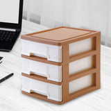Maxbell Tabletop Storage Drawer 3 Layers Multifunctional Storage Box for Desk Makeup Brown
