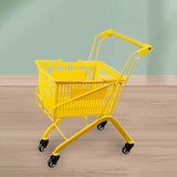 Maxbell Toy Shopping Cart Funny Supermarket Handcart Toy for Baby Kids Birthday Gift Yellow with Basket