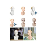 Maxbell Male Mannequin Head with Shoulders Scarves Wig Head Model Wig Display Stand White