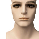 Maxbell Male Mannequin Head with Shoulders Scarves Wig Head Model Wig Display Stand Skin No Beard