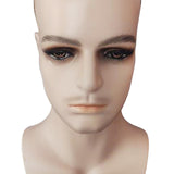 Maxbell Male Mannequin Head with Shoulders Scarves Wig Head Model Wig Display Stand Skin With Beard