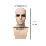 Maxbell Male Mannequin Head with Shoulders Scarves Wig Head Model Wig Display Stand Skin With Beard