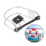 Maxbell Lifebuoy Bracket Rescue Boat Lifebuoy Ring Holder for Wall Lifeguard Outdoor