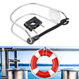 Maxbell Lifebuoy Bracket Rescue Boat Lifebuoy Ring Holder for Wall Lifeguard Outdoor