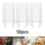 Maxbell 50Pcs Label Holder Clear for Supermarket Store Retailing Display Wire Shelve