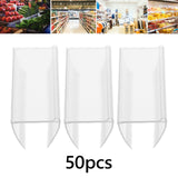 Maxbell 50Pcs Label Holder Clear for Supermarket Store Retailing Display Wire Shelve