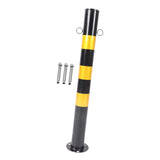 Maxbell Safe Bollard Post 30' H Metal Parking Barrier for Parking Road Intersections Double Ring