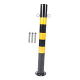 Maxbell Safe Bollard Post 30' H Metal Parking Barrier for Parking Road Intersections Double Ring