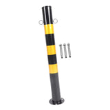 Maxbell Safe Bollard Post 30' H Metal Parking Barrier for Parking Road Intersections Double Ring