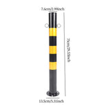 Maxbell Safe Bollard Post 30' H Metal Parking Barrier for Parking Road Intersections Double Ring