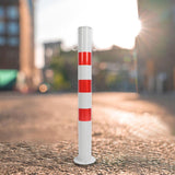 Maxbell Safe Bollard 75cm H Parking Bollard for Residential Communities Supermarkets Double Ring