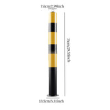 Maxbell Safe Bollard Post 30' H Metal Parking Barrier for Parking Road Intersections Top Ring