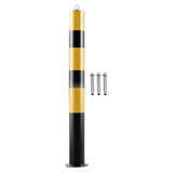 Maxbell Safe Bollard Post 30' H Metal Parking Barrier for Parking Road Intersections Top Ring