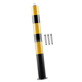 Maxbell Safe Bollard Post 30' H Metal Parking Barrier for Parking Road Intersections Top Ring