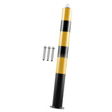 Maxbell Safe Bollard Post 30' H Metal Parking Barrier for Parking Road Intersections Top Ring