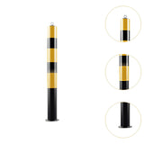 Maxbell Safe Bollard Post 30' H Metal Parking Barrier for Parking Road Intersections Top Ring
