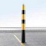 Maxbell Safe Bollard Post 30' H Metal Parking Barrier for Parking Road Intersections Top Ring