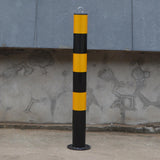 Maxbell Safe Bollard Post 30' H Metal Parking Barrier for Parking Road Intersections Top Ring