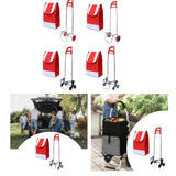 Maxbell Trolley Bag with Removable Bag Travel Home Camping Shopping Cart with Wheels Black Three Wheeled