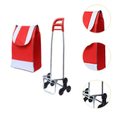 Maxbell Trolley Bag with Removable Bag Travel Home Camping Shopping Cart with Wheels Black Three Wheeled