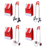 Maxbell Trolley Bag with Removable Bag Travel Home Camping Shopping Cart with Wheels Black Three Wheeled