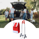 Maxbell Trolley Bag with Removable Bag Travel Home Camping Shopping Cart with Wheels Black Silver Wheel